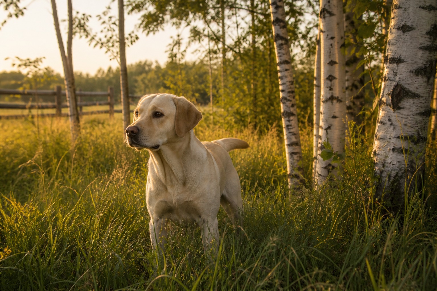 Labrador auf der Wiese